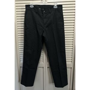 Dickies  Straight‎ Cotton Pants Mens 32x29 Black Mid Rise Button Zip Pocket